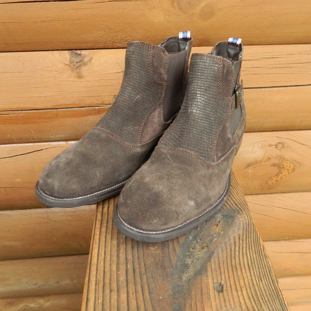 Vintage Foundry Women's Ankle Boots Size 9.5 New Brown Suede Leather